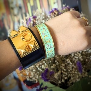 🚫 SOLD🚫  HERMES MOON STARS BANGLE BRACELET PM RARE
